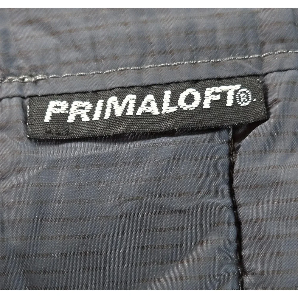 The North Face Mens Large Vintage PrimaLoft Insulated Ripstop Jacket Grey Light